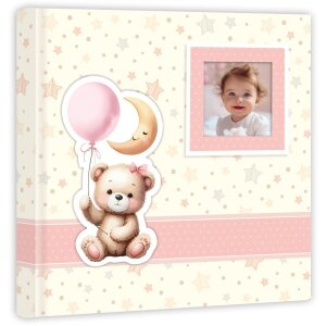 ZEP Babyalbum Brian 24x24 cm rosa mit Bärchenmotiv...