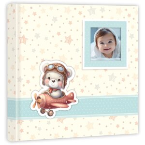 ZEP детский альбом Брайан 32х32 см синий медведь аэроплан...