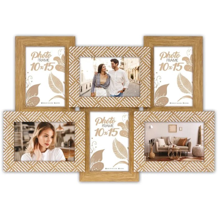 ZEP Фоторамка из полистирола Миртос 6x 10x15 см коричневый белый