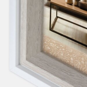 ZEP Bologna Bilderrahmen 18x24 cm weiß MDF Holzoptik zweifarbig