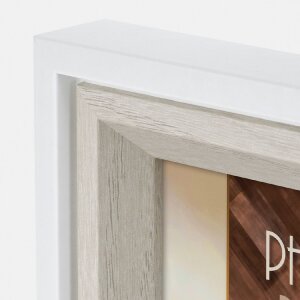 ZEP Bilderrahmen Bologna Weiß 30x40 cm MDF Holzoptik Klarglas