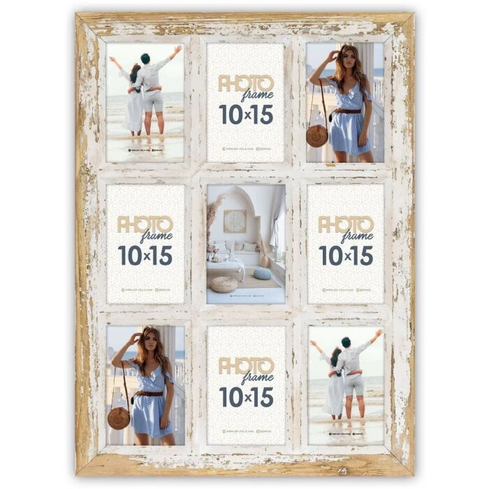 ZEP деревянная рамка для галереи Revel 9 фотографий 10x15 см винтажный стиль