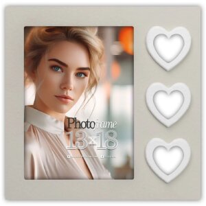 ZEP Деревянная фоторамка Merida Grey 10x15 см с дизайном...