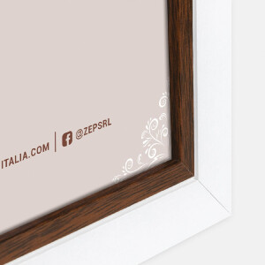 ZEP Деревянная фоторамка Caen 13x18 см двухцветная бело-коричневая