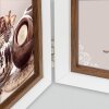 ZEP Двойная рамка Caen 2 фотографии 10x15 см Бело-коричневая рамка на петлях