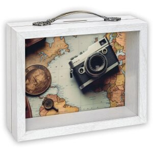 ZEP Деревянный стеклянный ящик для денег Patrick White...