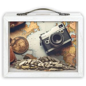 ZEP Деревянный стеклянный ящик для денег Patrick White...