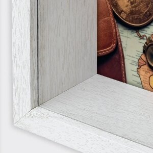 ZEP Деревянный стеклянный ящик для денег Patrick White 17x21x6,5 см