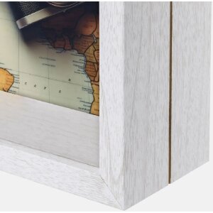 ZEP Деревянный стеклянный ящик для денег Patrick White 17x21x6,5 см