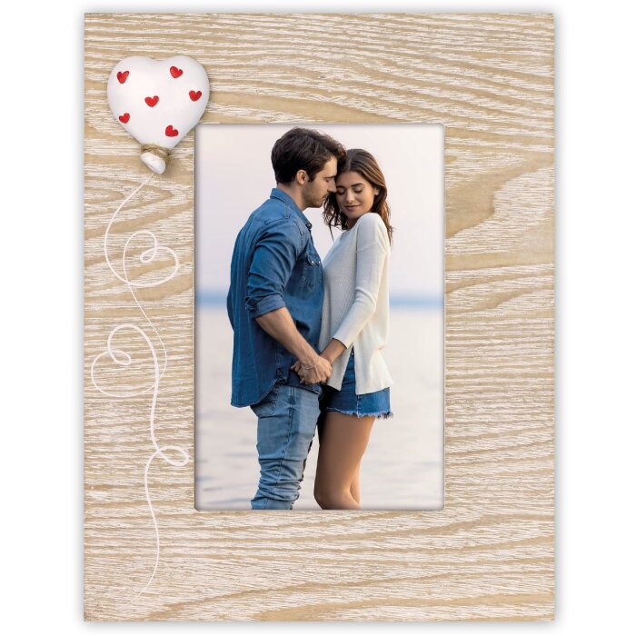 ZEP деревянная фоторамка Фелиция 10x15 см коричневый воздушный шар сердца портретный формат