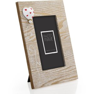 ZEP деревянная фоторамка Фелиция 10x15 см коричневый воздушный шар сердца портретный формат