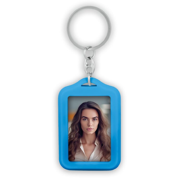 ZEP AR7L Schlüsselanhänger blau für Foto 3,5x4,5 cm Double Face
