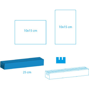 ZEP двойная рамка Berks 2 фото 10x15 см акриловая рамка деревянная основа белая 25 см