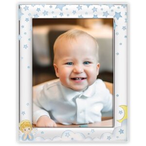 ZEP B22446B Babyrahmen Daniel 10x15 cm blau versilbert...