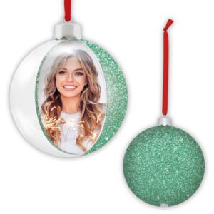 ZEP Weihnachtskugel mit Foto 10x10 cm Grün zum...