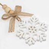 ZEP Karl A деревянное украшение с картинкой 7x7 см подвеска снежинка белая