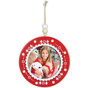 ZEP Holzanhänger Weihnachten mit Bild 6x6 cm zum...
