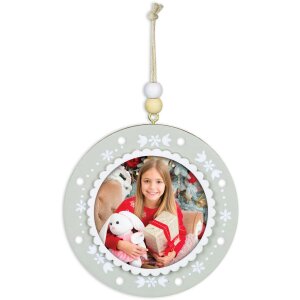 ZEP деревянная рождественская подвеска с картинкой 6x6 см для подвешивания случайный цвет