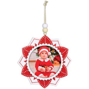 ZEP деревянная рождественская подвеска с картинкой 6x6 см для подвешивания случайный цвет