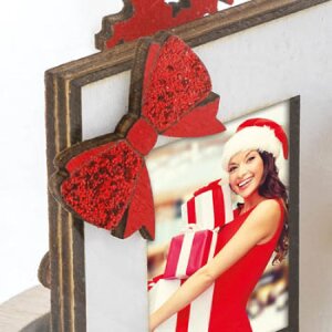 ZEP Weihnachtskugel Franz Holz Kunststoff Foto 3,5x4,5 cm...