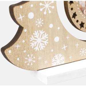 ZEP LK375 Lothar Brown Holzbilderrahmen 16x4,5x19 cm Bild 6x6 cm