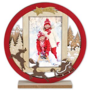 ZEP Weihnachts-Bilderrahmen Heidi Holz Rot 10x15 cm...