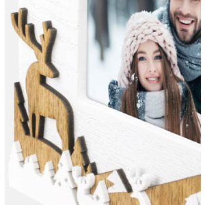 ZEP ZT4146 Zermatt Holz-Bilderrahmen Weiß Braun 10x15 cm