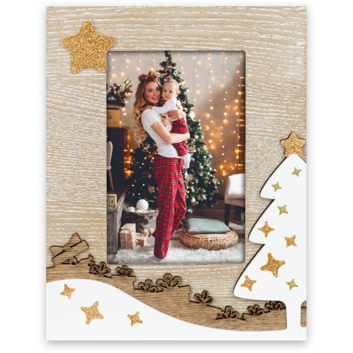 ZEP ZT3446 Sestriere Деревянная фоторамка 10x15 см Рождественское золото