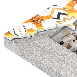 ZEP ZT2024 Silvy 10x15 cm Holzbilderrahmen Silber Gold Stern Weihnachten