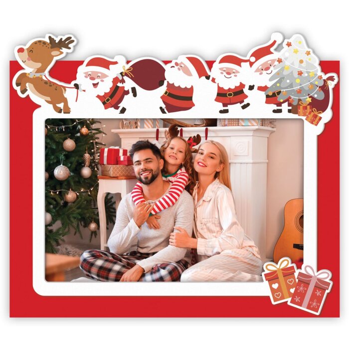 ZEP ZT2946 Cortina 10x15 cm Bilderrahmen Holz Rot Weihnachtsdesign