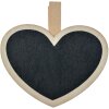 Clayre & Eef 65648 Klammer mit Kreidetafel Holz Schwarz Braun 8x2x8 cm