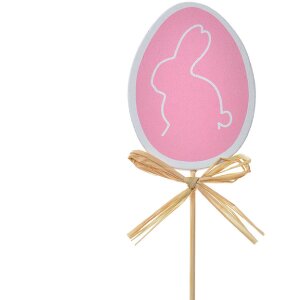 Clayre & Eef 65652P Pflanzenstecker Ei Rosa Holz...