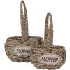 Clayre & Eef 65715 Körbe Set 2 Stück Seegras Flower 20x16/28x16 cm