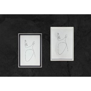 Walther Holzrahmen Silhouette NW824W Weiß 18x24 cm MDF Leiste Klarglas