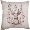 Clayre & Eef GTW21 Чехол для подушки бежево-коричневый с оленьим мотивом 45x45 см Стиль кантри