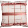 Clayre & Eef NWV24-1 Kissenhülle 45x45 cm Beige Rot Landhaus Hirschmotiv