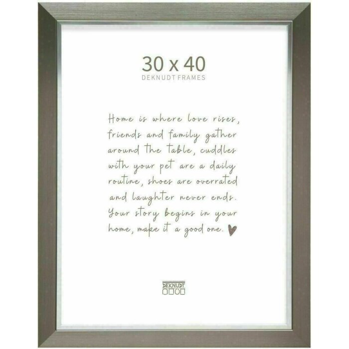 Deknudt S45VD1 Bilderrahmen Kunststoff Silber 30,0 x 40,0 cm