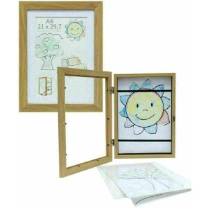 Deknudt S65EH1 Bilderrahmen Kinderzeichnungen Naturholz...