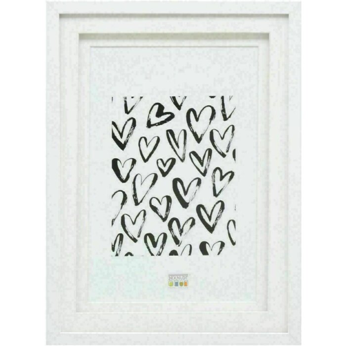 Deknudt S65KK1 Weisser Bilderrahmen doppeltes Passepartout für 1 Bild 30x40 cm