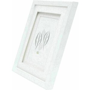 Deknudt S65KK1 Weisser Bilderrahmen doppeltes Passepartout für 1 Bild 30x40 cm