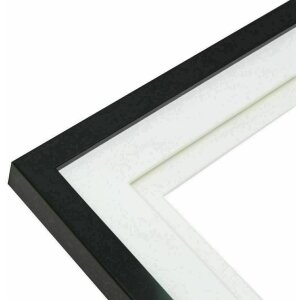 Deknudt S65KK2 Schwarzer Bilderrahmen doppeltes Passepartout 1 Bild 30x40 cm