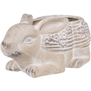 Clayre & Eef 6TE0543 Blumentopf Kaninchen Beige Braun...
