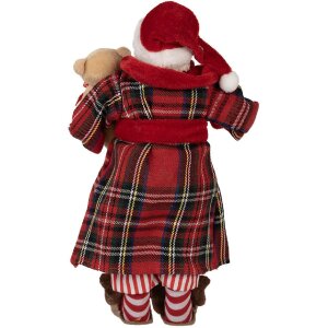 Clayre & Eef 65589 Украшение Дед Мороз красно-белое 16x10x27 см