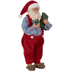 Clayre & Eef 65590 Weihnachtsmann 13x10x27 cm Rot...