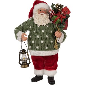 Clayre & Eef 65592 Weihnachtsmann Dekofigur 17x11x27...