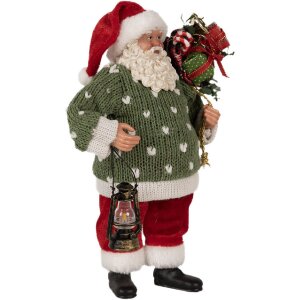 Clayre & Eef 65592 Weihnachtsmann Dekofigur 17x11x27...