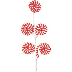 Clayre & Eef 65856 Weihnachtsdeko Lollipop Rot...