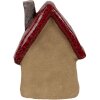 Clayre & Eef 6CE1776 Dekoration Haus Braun Rot 12x9x16 cm Weihnachten Keramik