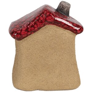 Clayre & Eef 6CE1778 Декоративный домик коричнево-красная керамика 7x6x8 см
