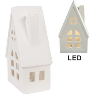 Clayre & Eef 6CE1794 Dekoration Haus LED Porzellan Beige 9x6x15 cm